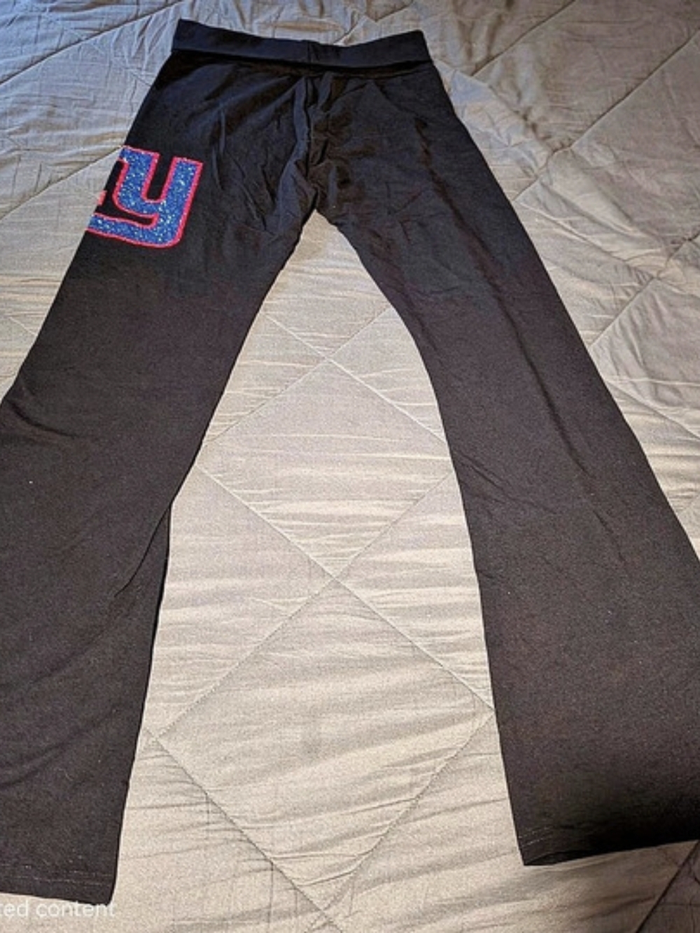 NFL NY Giants All-Day Cotton Bling Foldover Flare Large